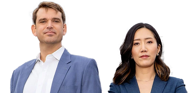 Attorneys Brendan Hickey and Naomi Chung